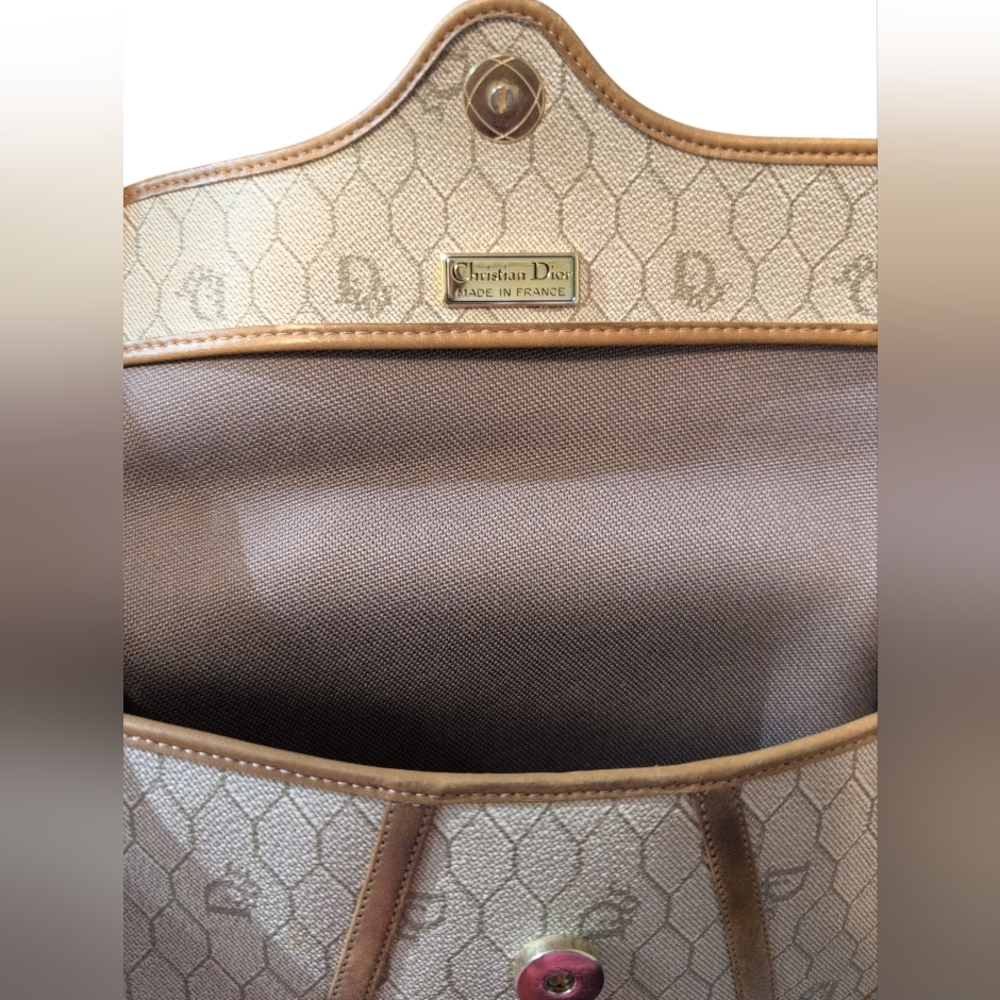 Christian Dior Beige Crossbody Bag Stylish Clean Long Strap Italy - Picture 4 of 14